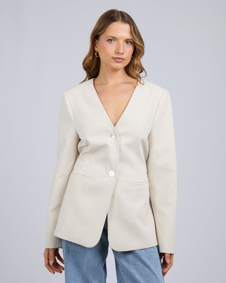 Matilda Linen Blazer Natural