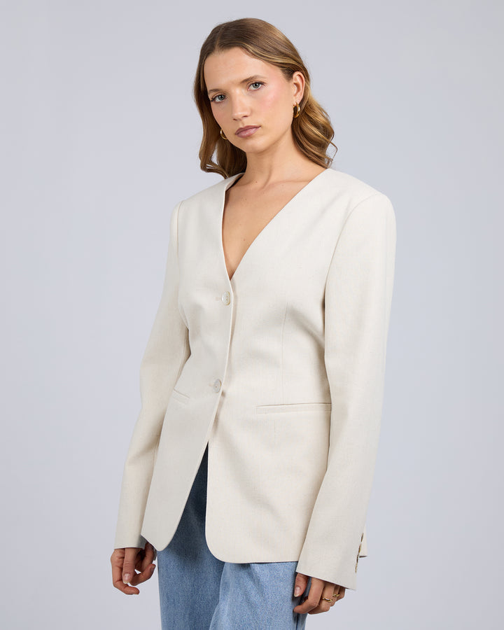 Matilda Linen Blazer Natural
