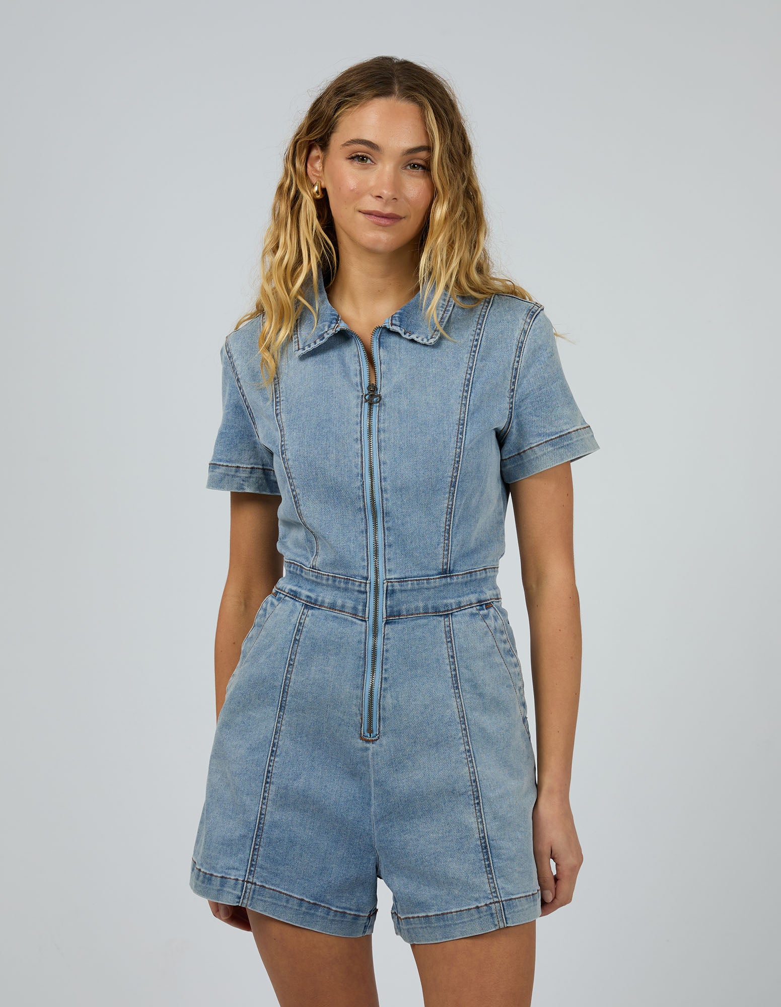 Boston Playsuit Light Blue – Silent Theory
