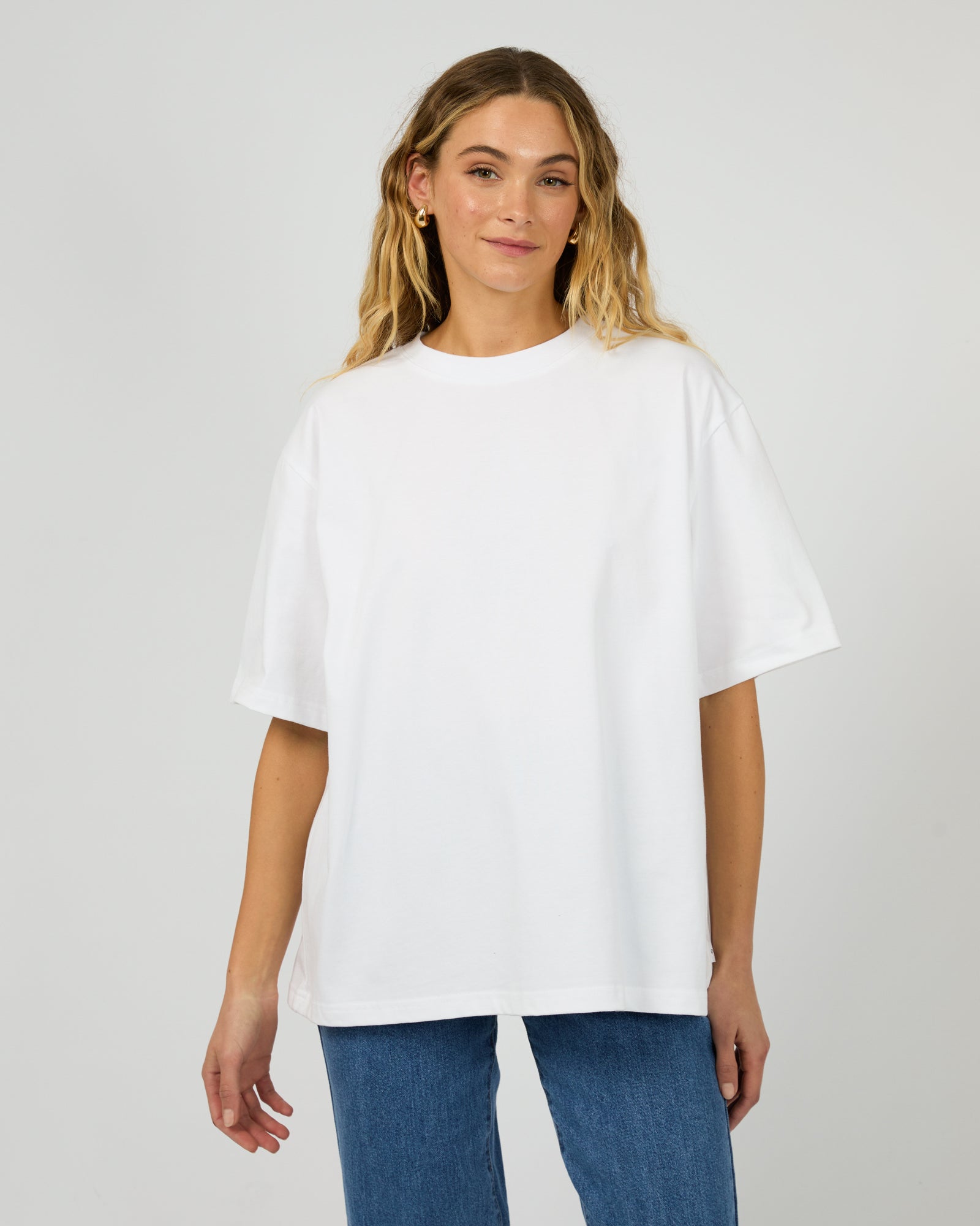 Fell So Hard Oversized Tee White