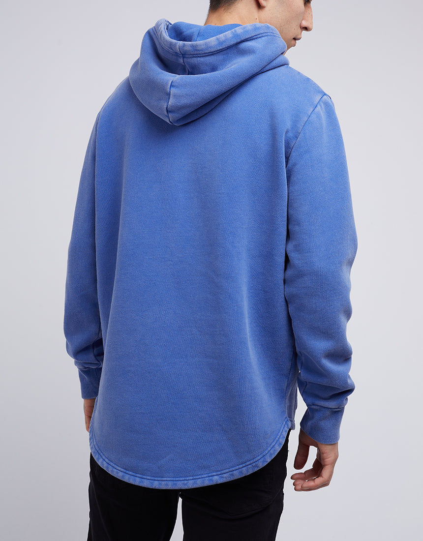 Curved Hem Hoody Blue Buy Online Silent Theory