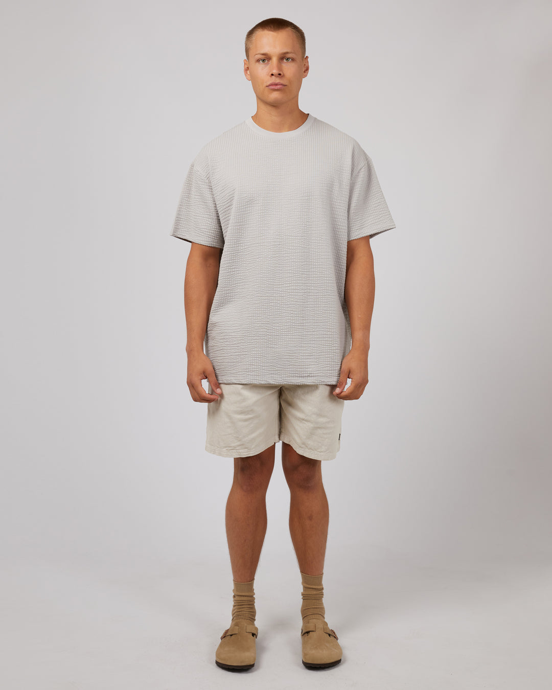 Seersucker Tee Grey