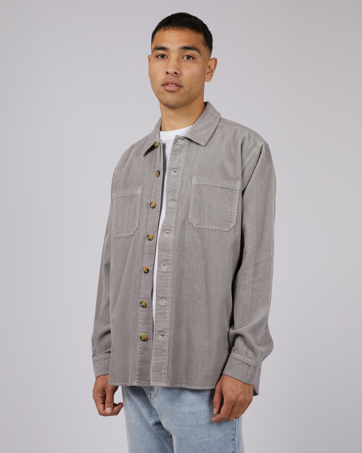 Cord Over Shirt Grey