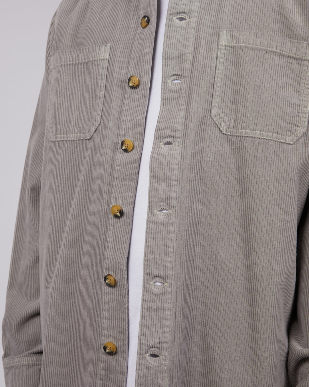 Cord Over Shirt Grey