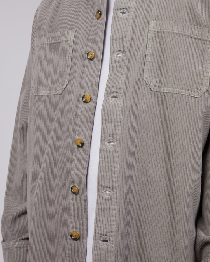 Cord Over Shirt Grey