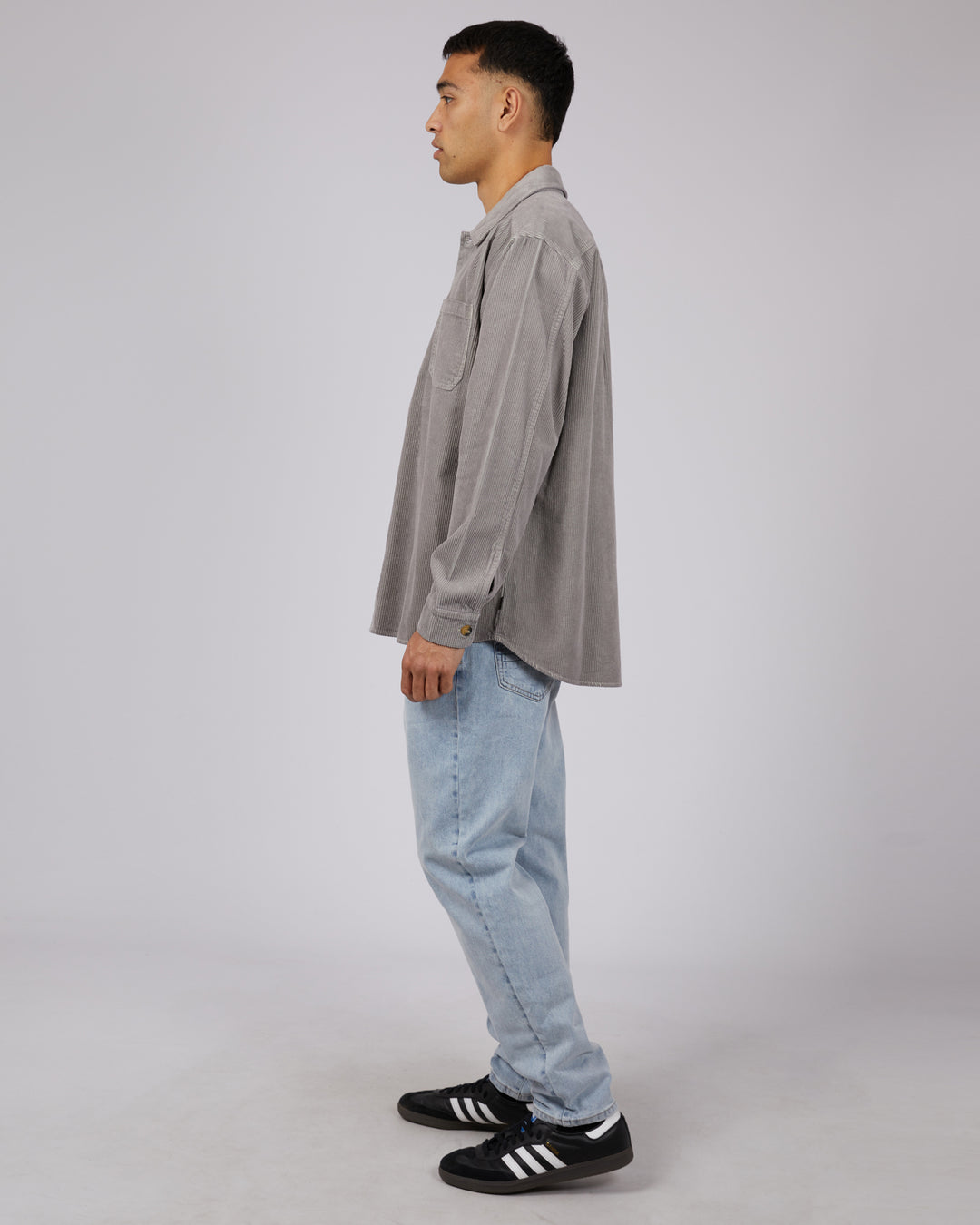 Cord Over Shirt Grey