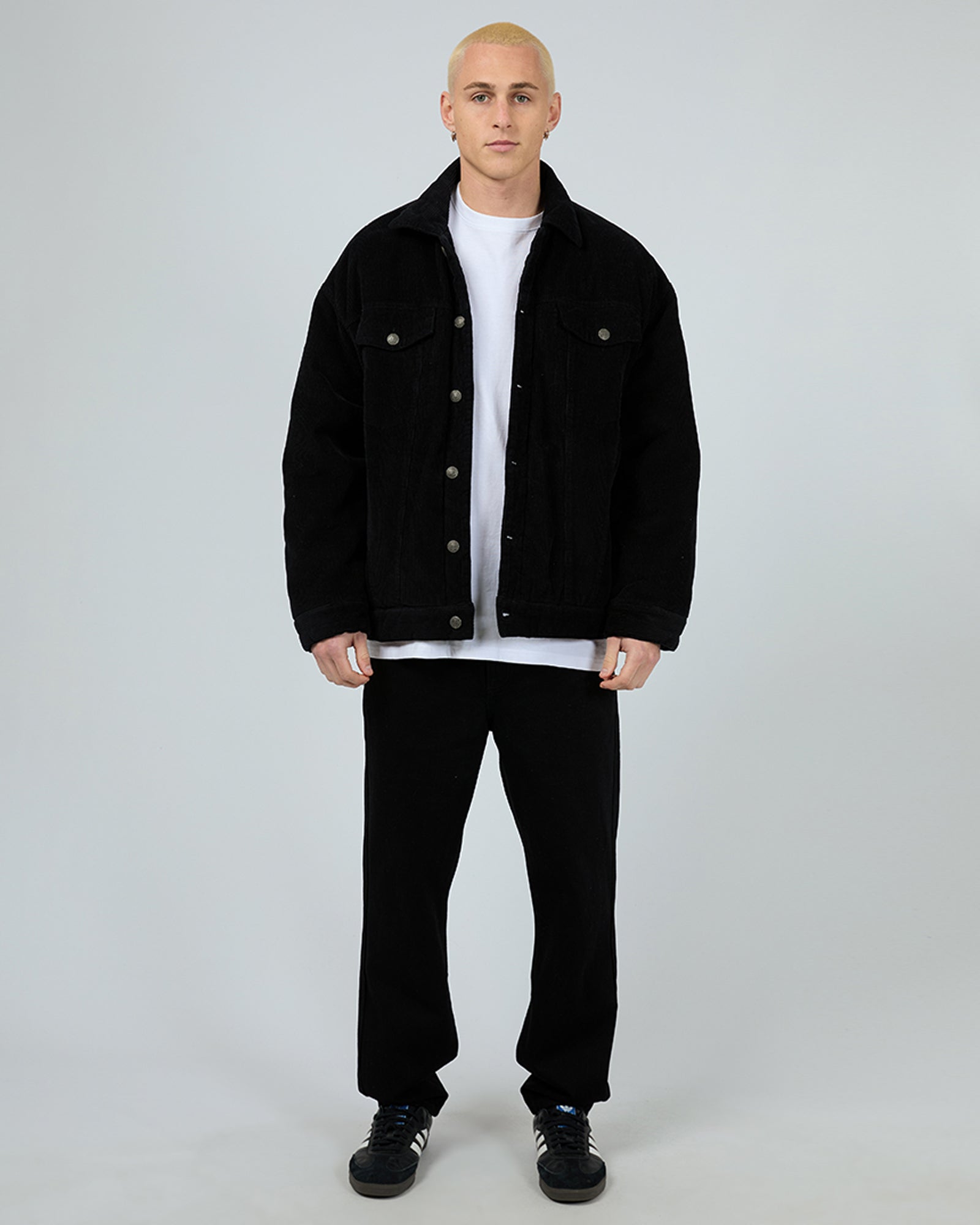 Oversized Cord Jacket Black – Silent Theory