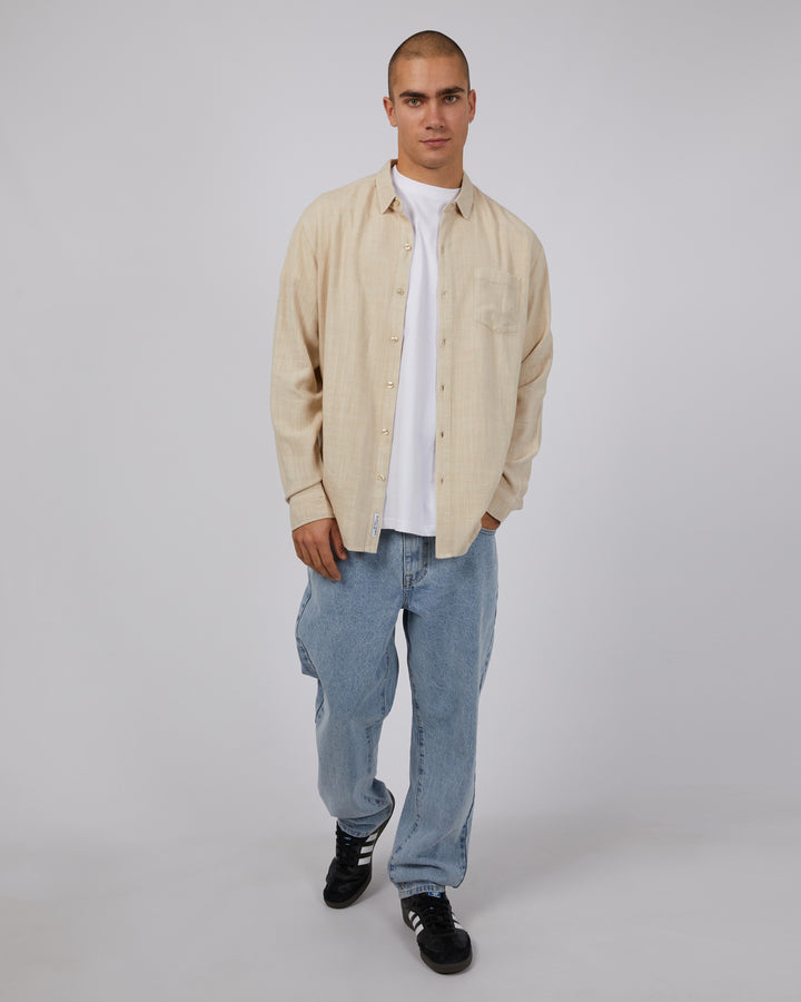 Mason Linen Long Sleeve Shirt Natural