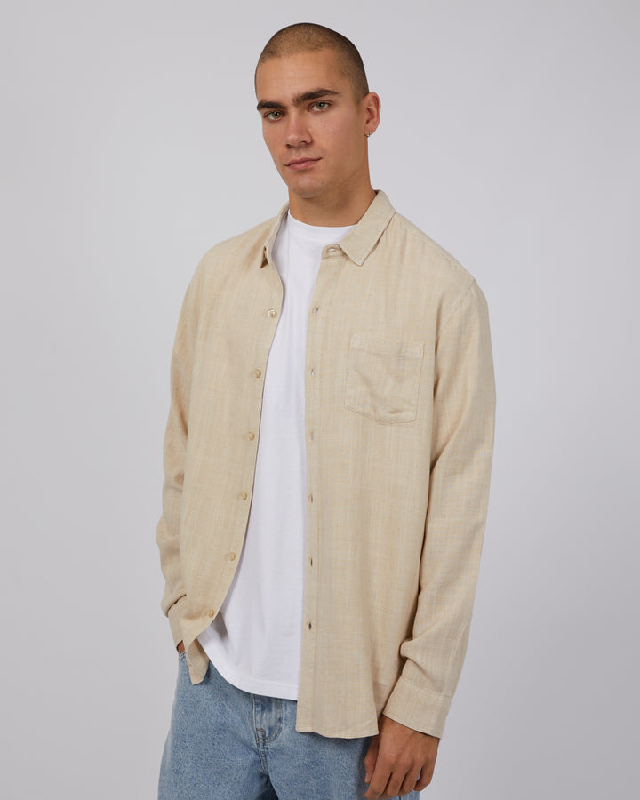 Mason Linen Long Sleeve Shirt Natural