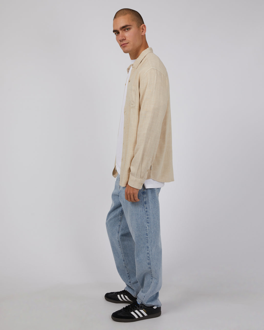 Mason Linen Long Sleeve Shirt Natural