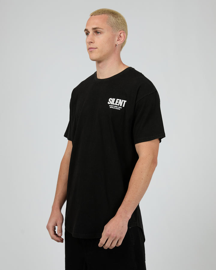 Reverse Tee Washed Black