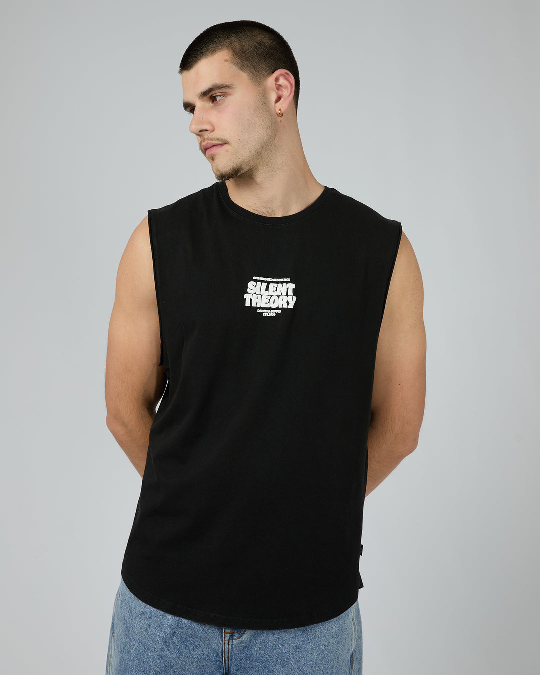 Puffed Muscle Washed Black