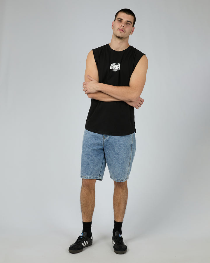 Puffed Muscle Washed Black