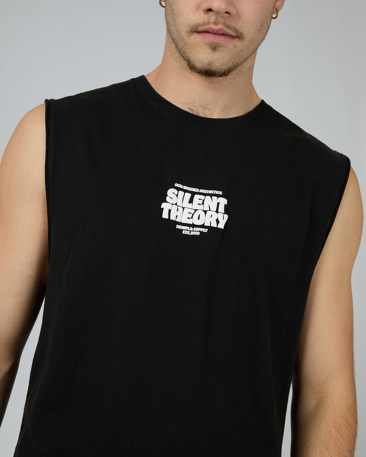 Puffed Muscle Washed Black