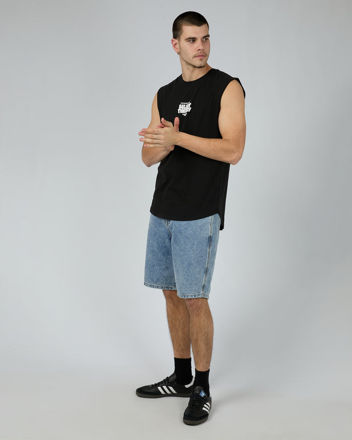 Puffed Muscle Washed Black
