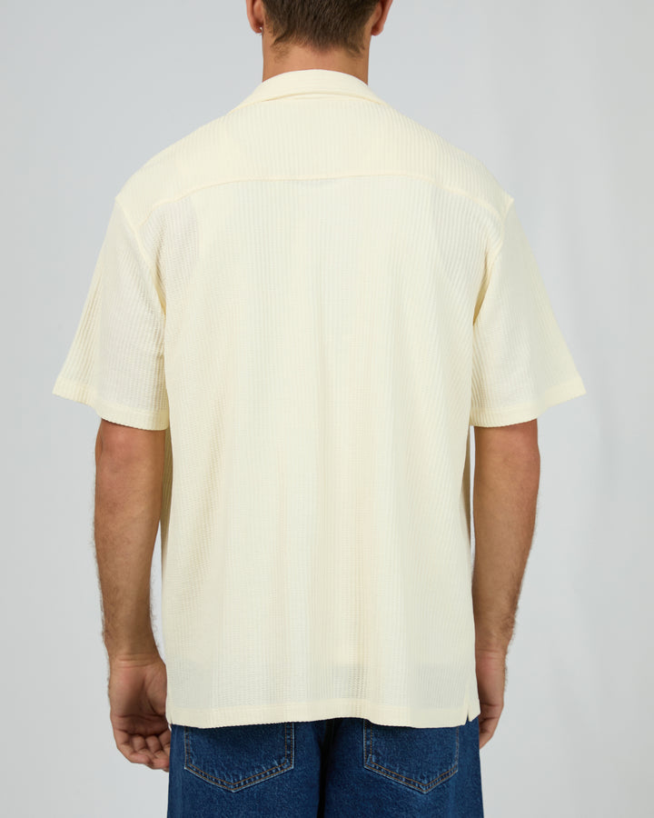 Session Waffle Ss Shirt Beige