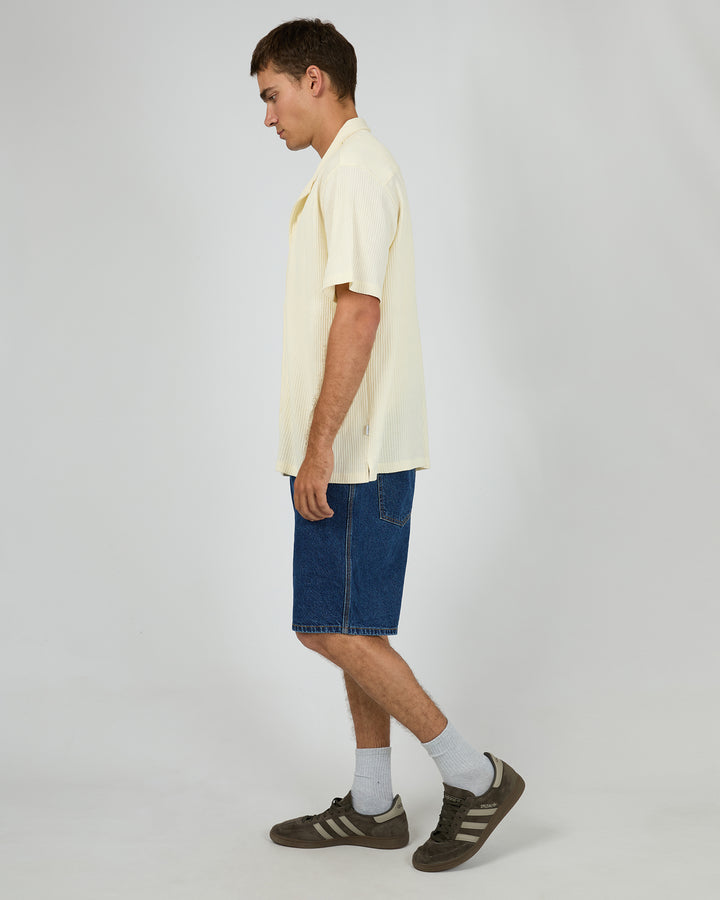 Session Waffle Ss Shirt Beige