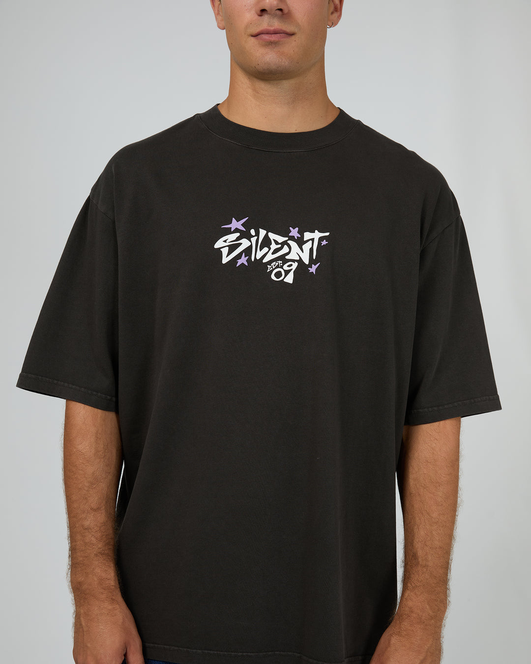 Influence Box Tee Charcoal