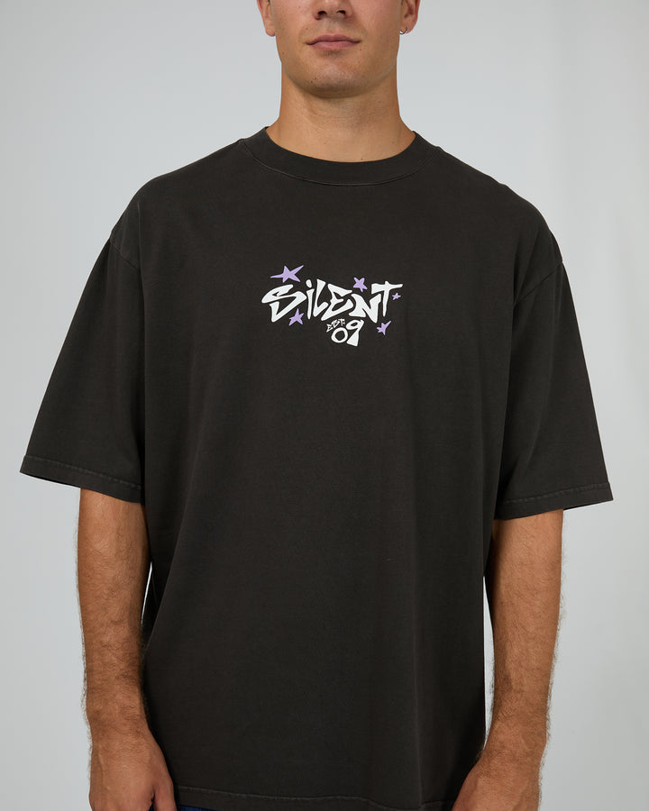Influence Box Tee Charcoal
