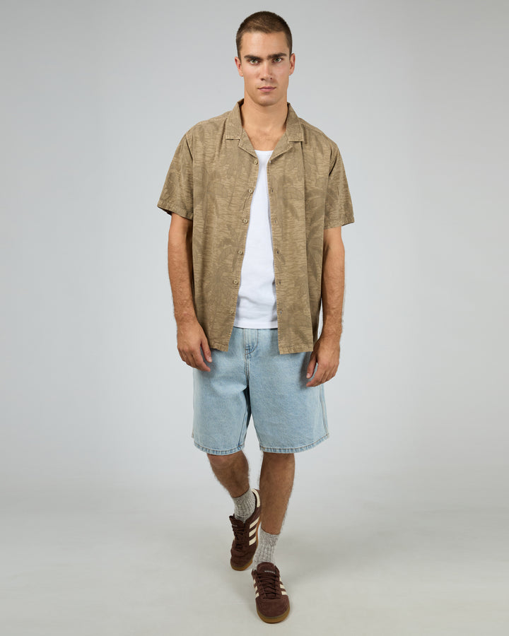 Foliage Short Sleeve Shirt Brown