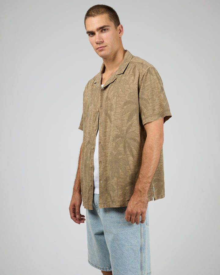 Foliage Short Sleeve Shirt Brown