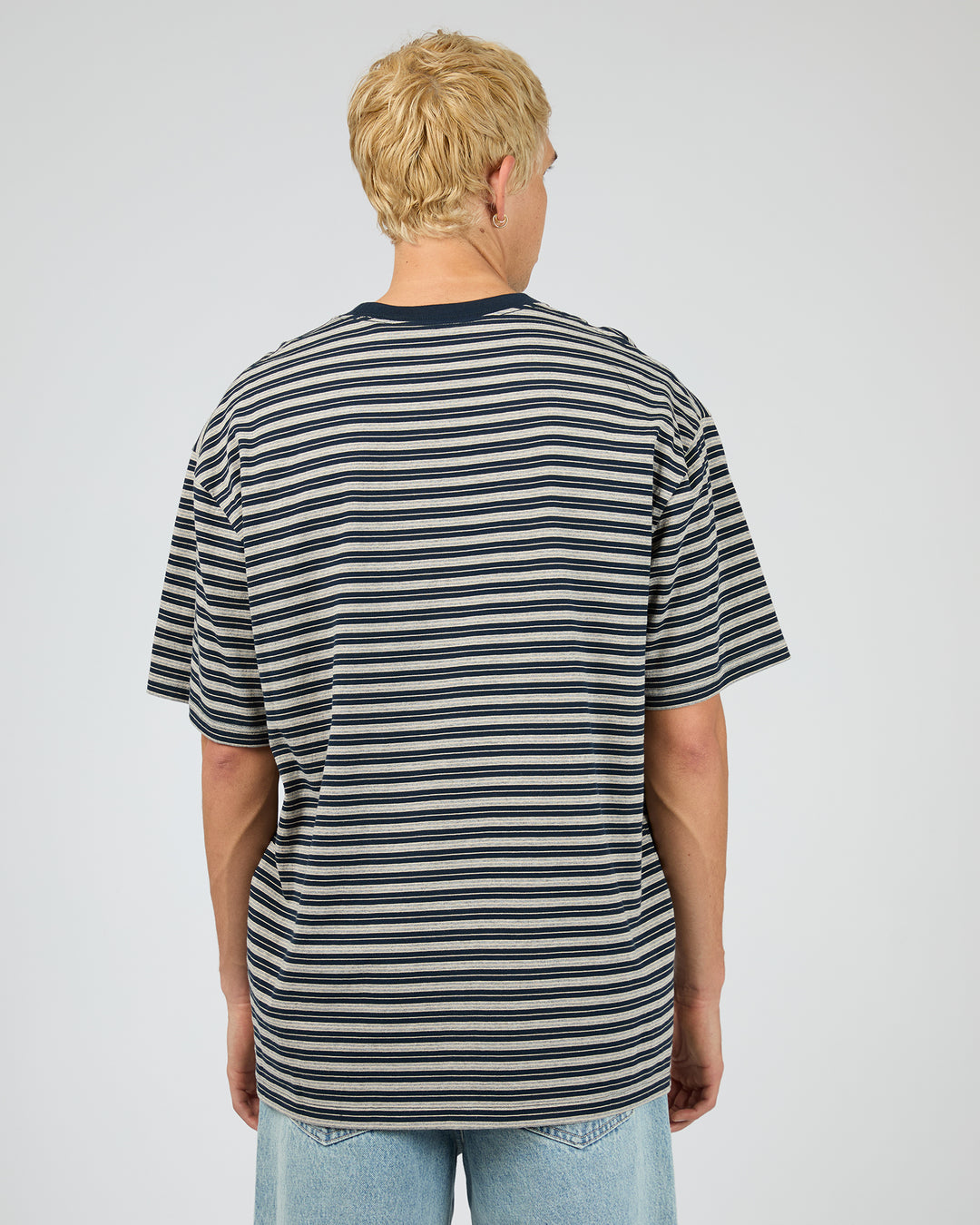 Staple Stripe Tee Navy