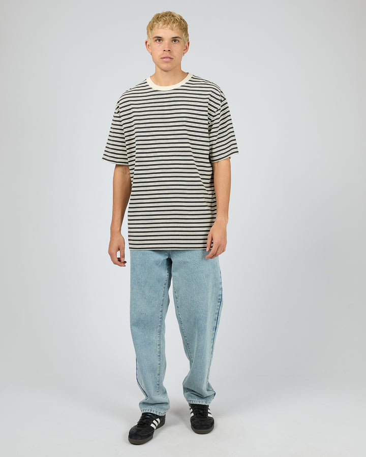Staple Stripe Tee White