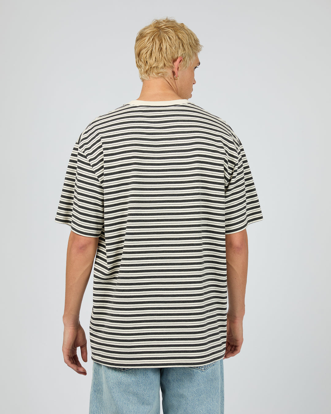 Staple Stripe Tee White
