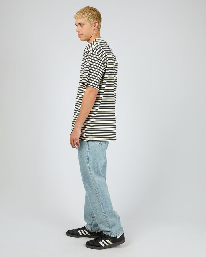 Staple Stripe Tee White