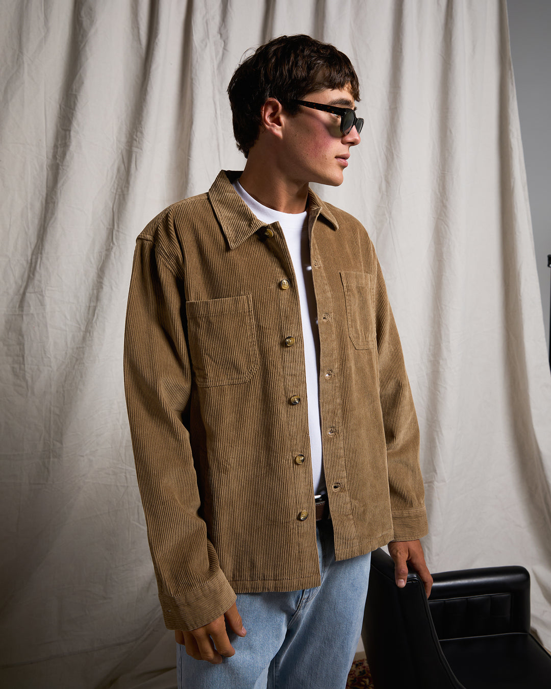 Jameson Cord Shirt Tan