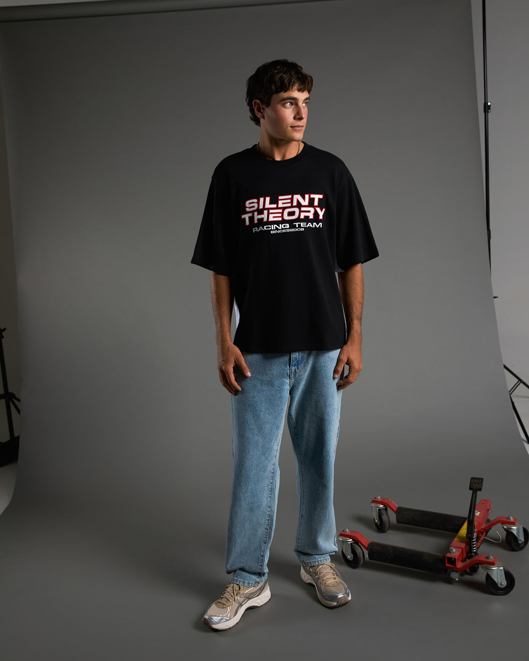 Race Team Fleece Tee Black