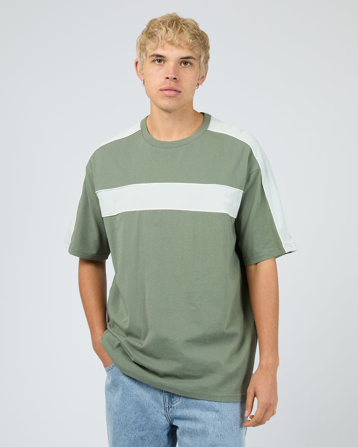 Cutback Panelled Tee Eucalyptus