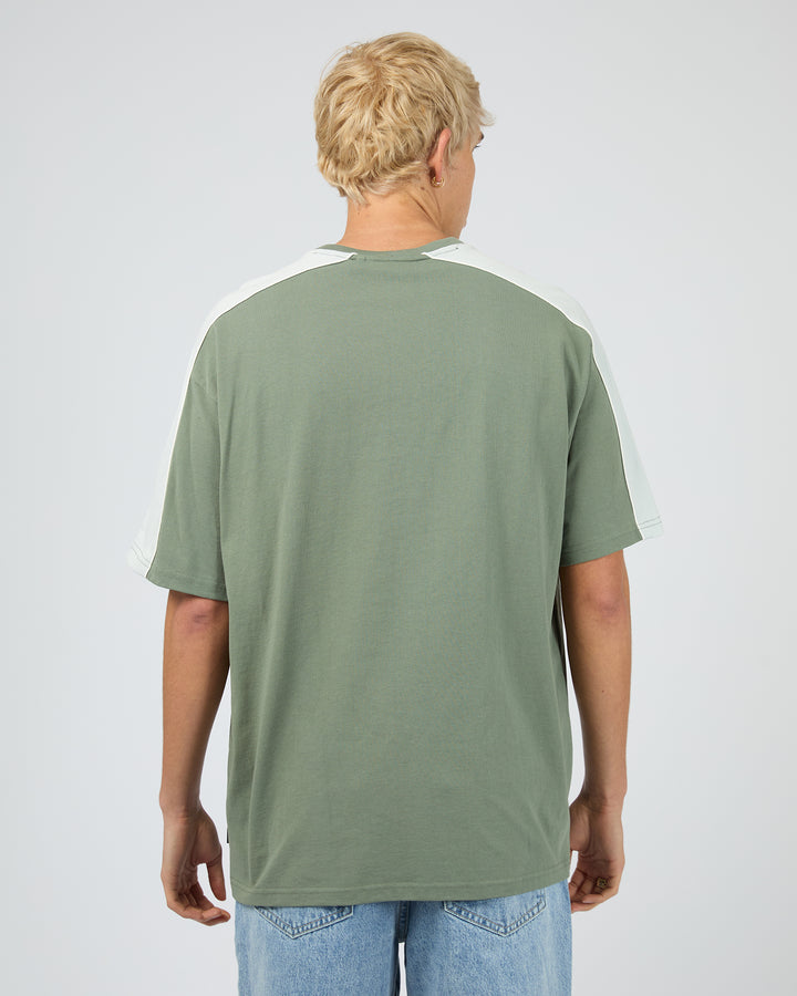 Cutback Panelled Tee Eucalyptus