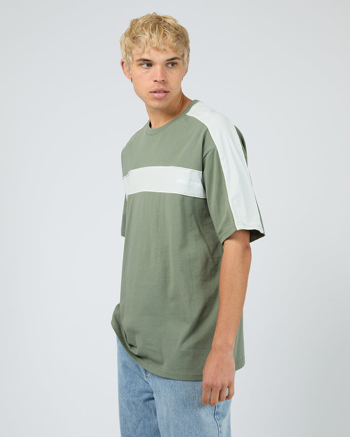 Cutback Panelled Tee Eucalyptus
