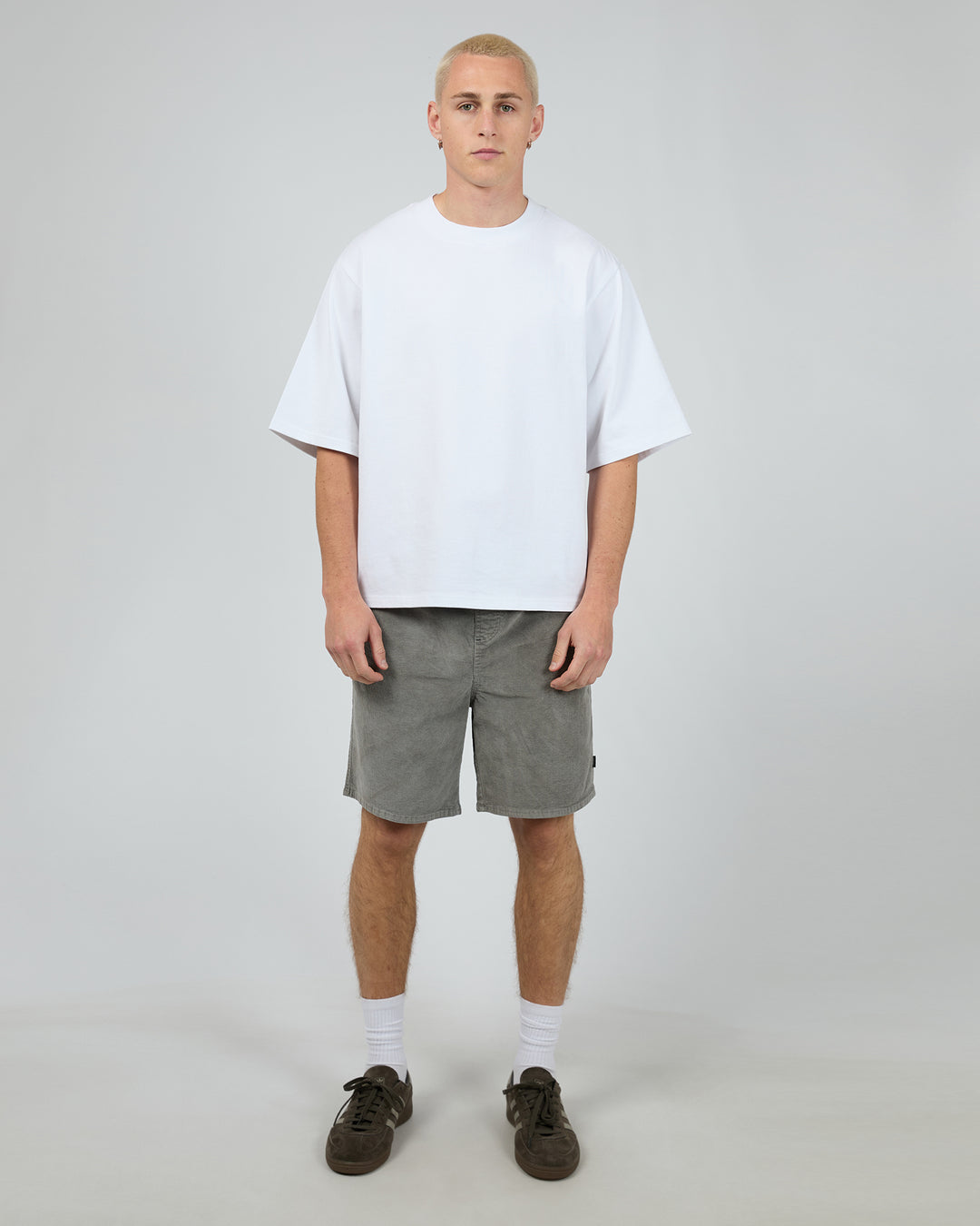 Cord Short Grey