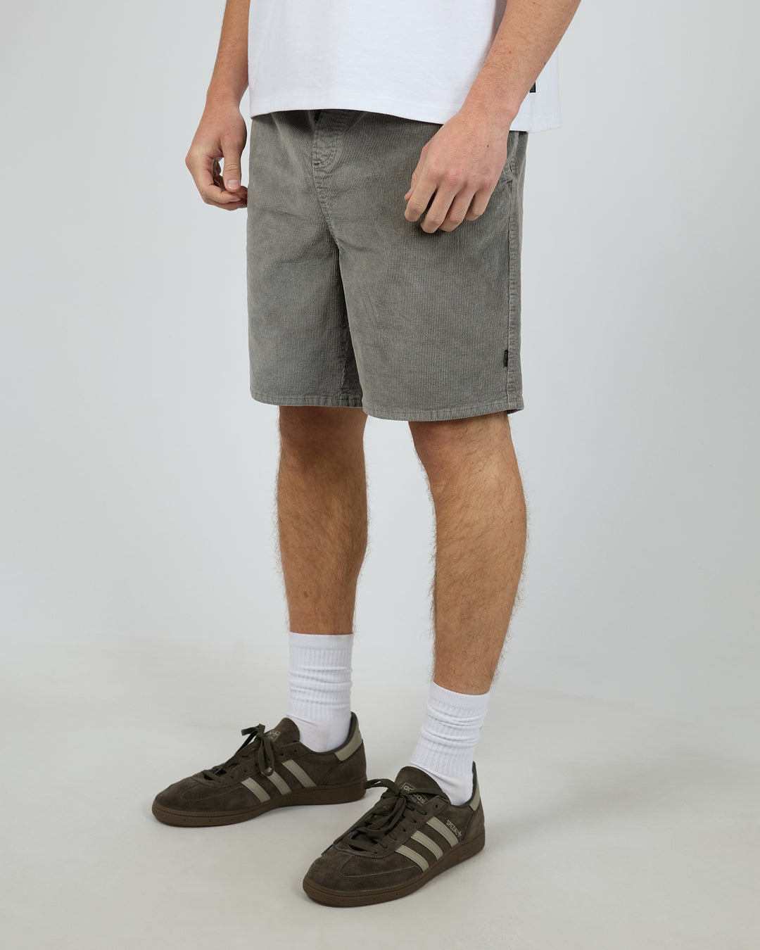 Cord Short Grey