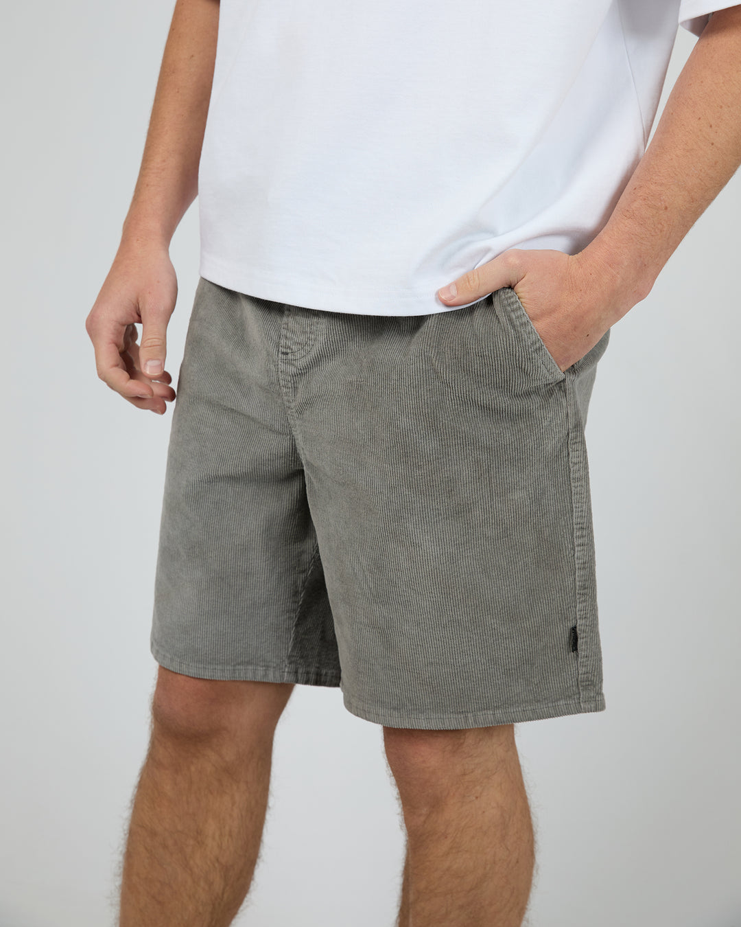 Cord Short Grey