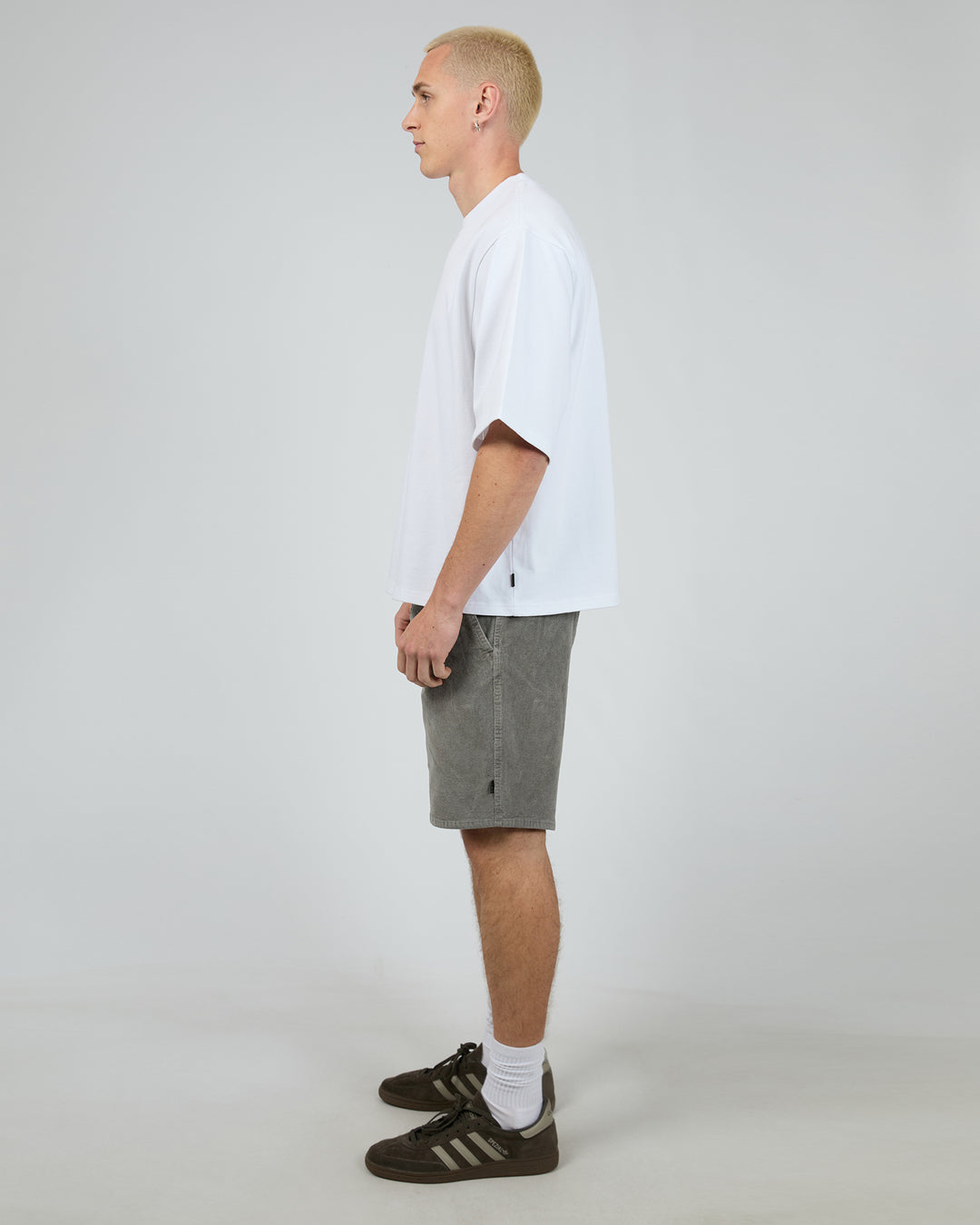 Cord Short Grey