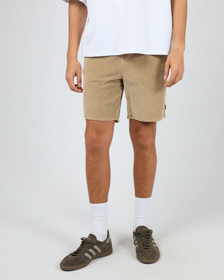 Cord Short Tan