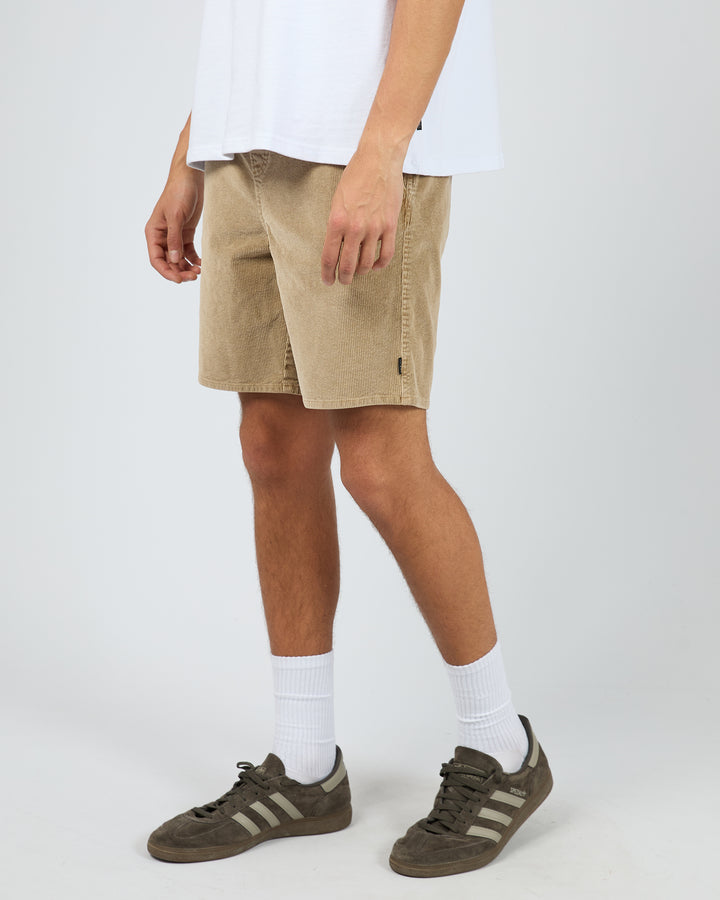 Cord Short Tan