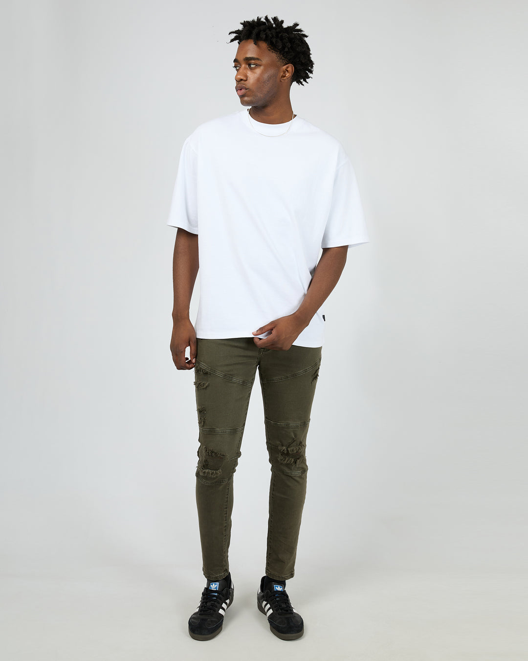 Soho Jean Trashed Khaki