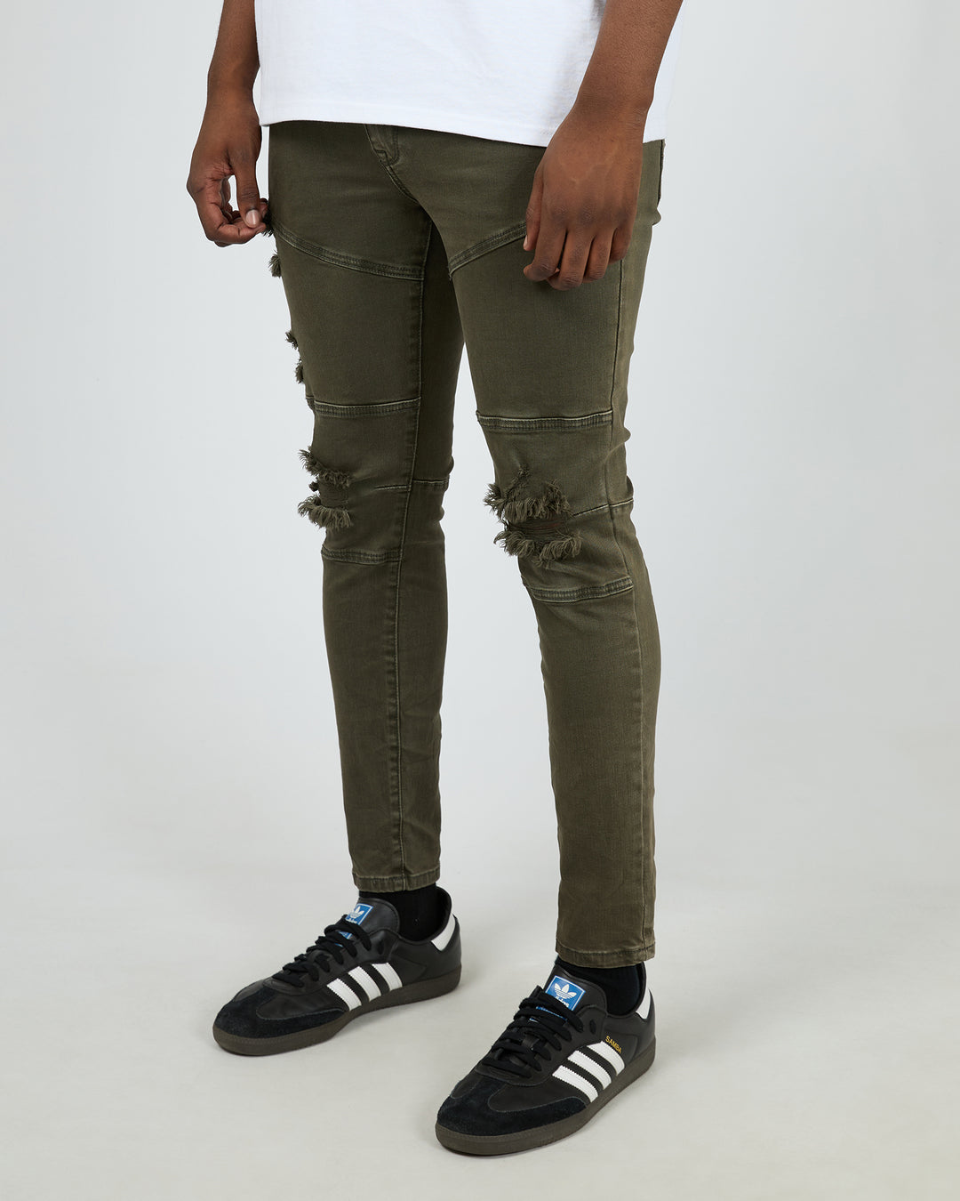 Soho Jean Trashed Khaki