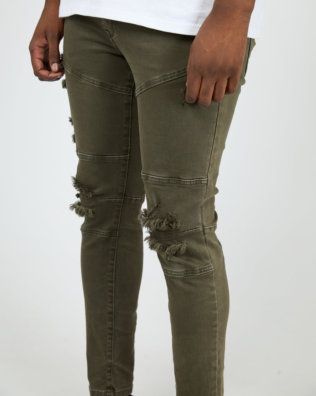 Soho Jean Trashed Khaki