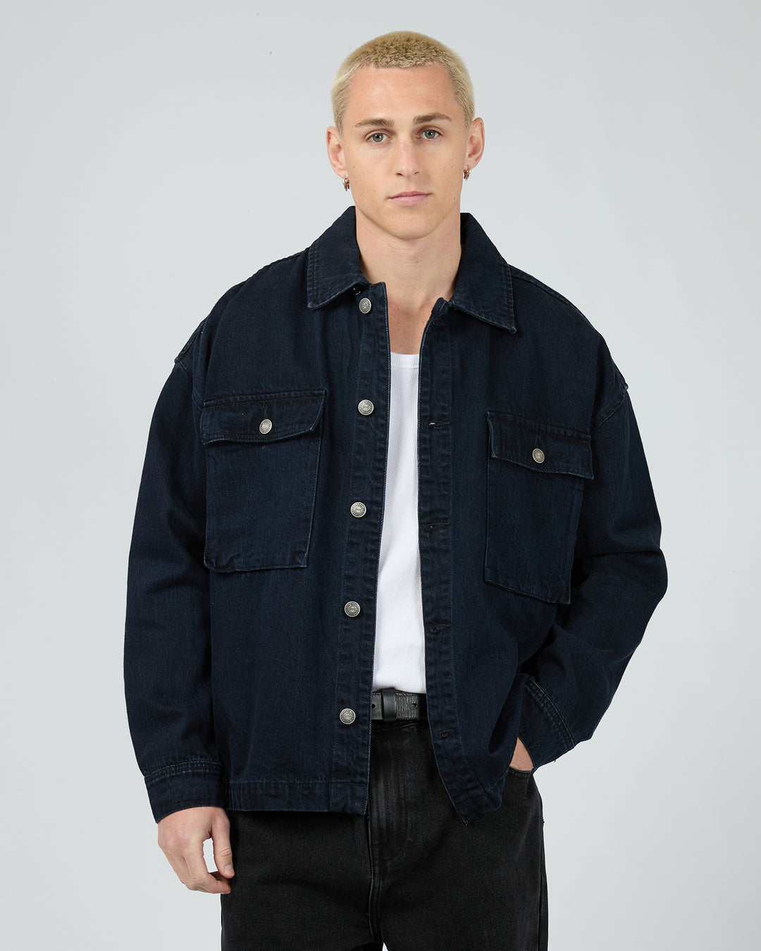 Denim Overshirt Navy – Silent Theory