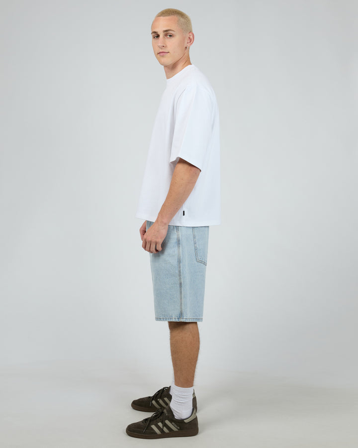 Embroidery Jort Sky Blue