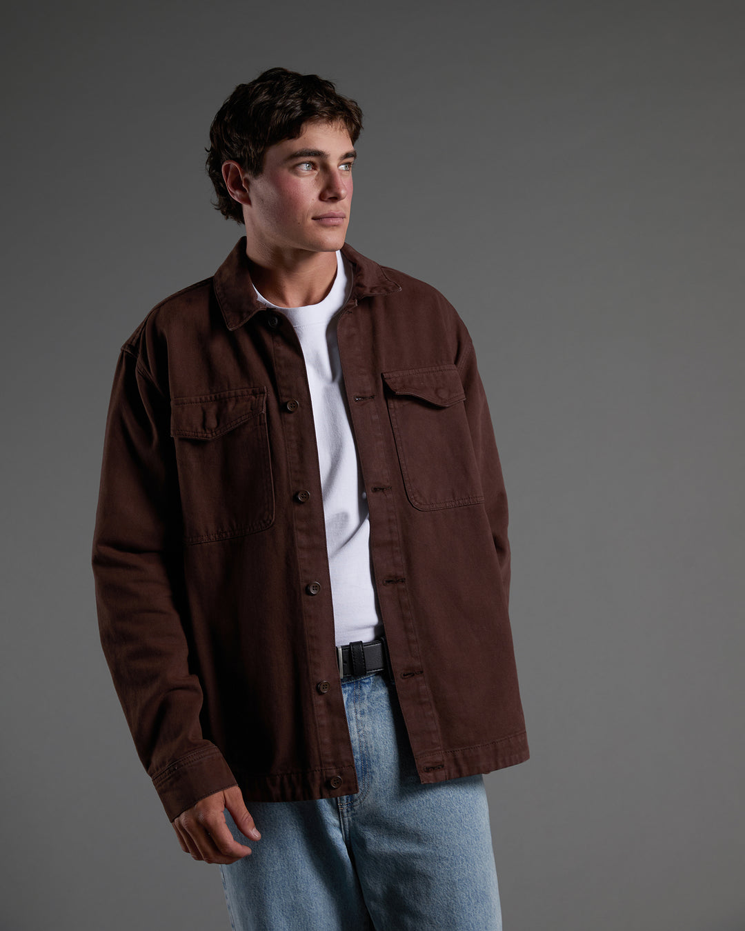 Fade Overshirt Chocolate