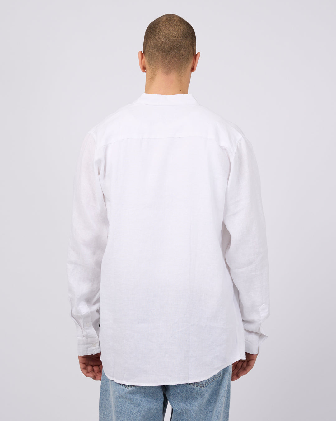 Linen Long Sleeve Shirt White