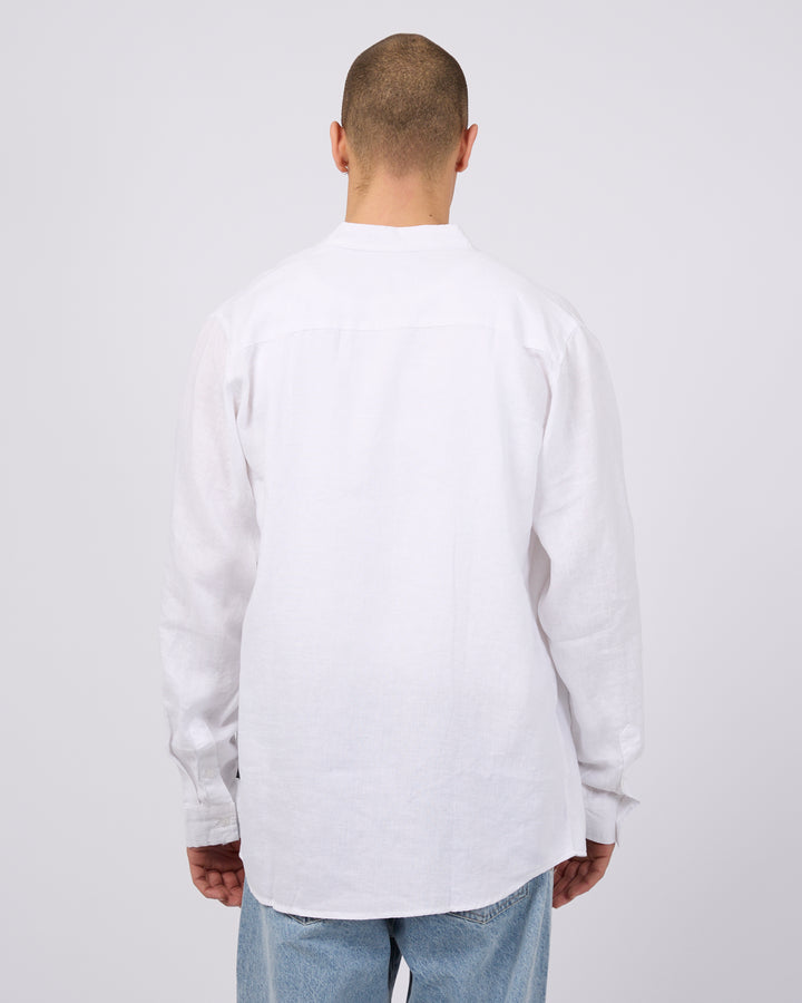 Linen Long Sleeve Shirt White
