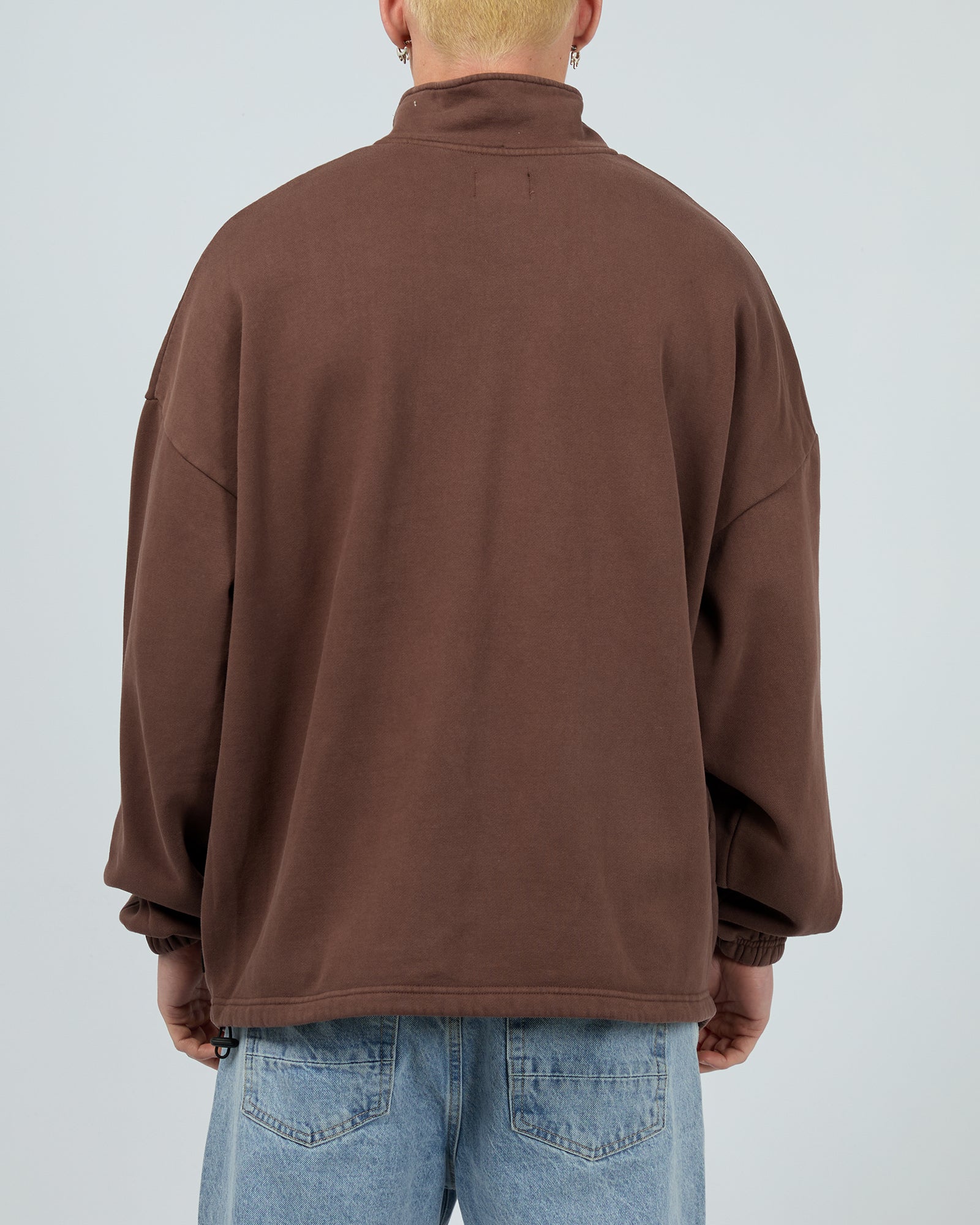 【choco】 Oversized 1/4 Zip Jumper Chocolate – Silent Theory