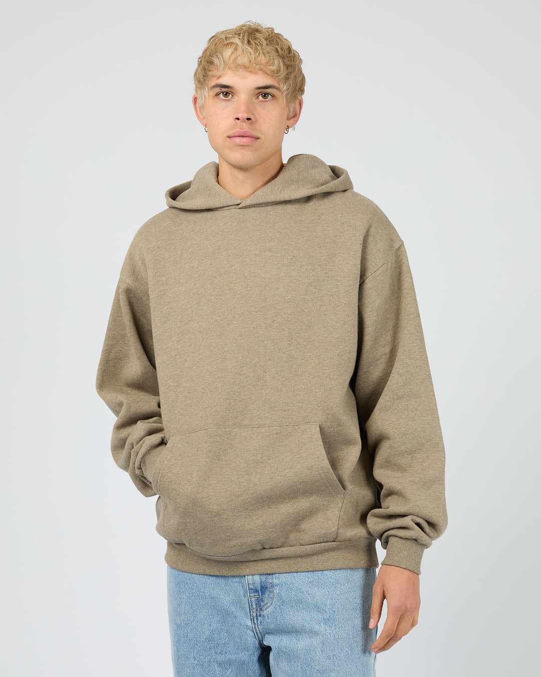 Box Hoodie Brown Marle